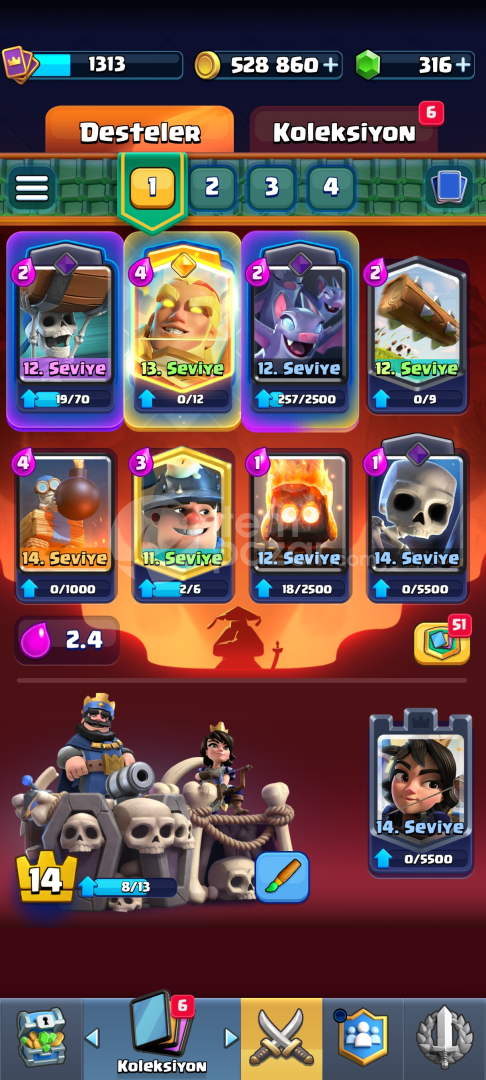 9K kupa temiz cr + coc hesap!!