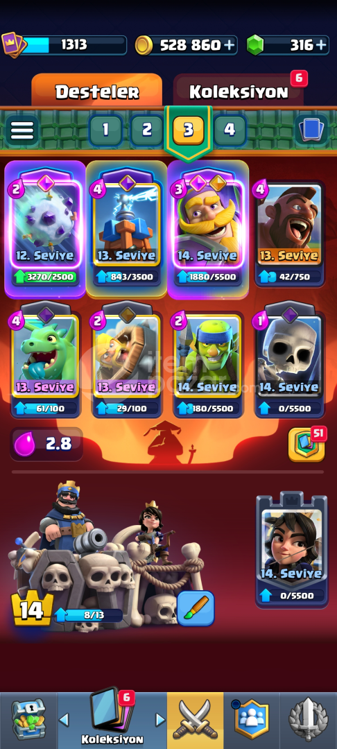 9K kupa temiz cr + coc hesap!!