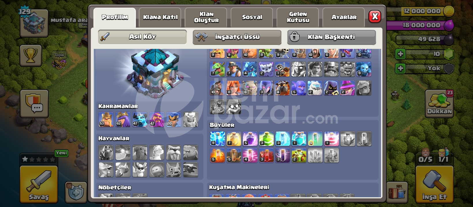 ACİL SATILIK CLASH OF CLANS TH15 HESAP