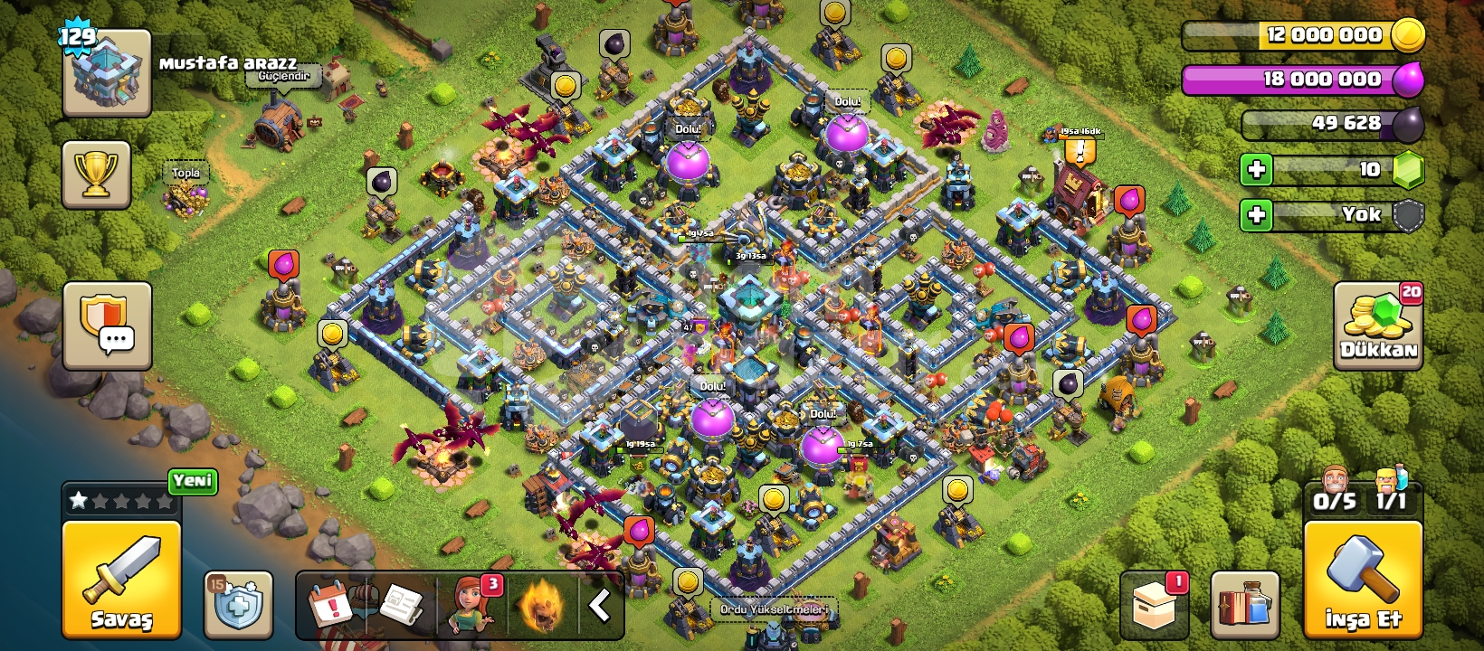 ACİL SATILIK CLASH OF CLANS TH15 HESAP