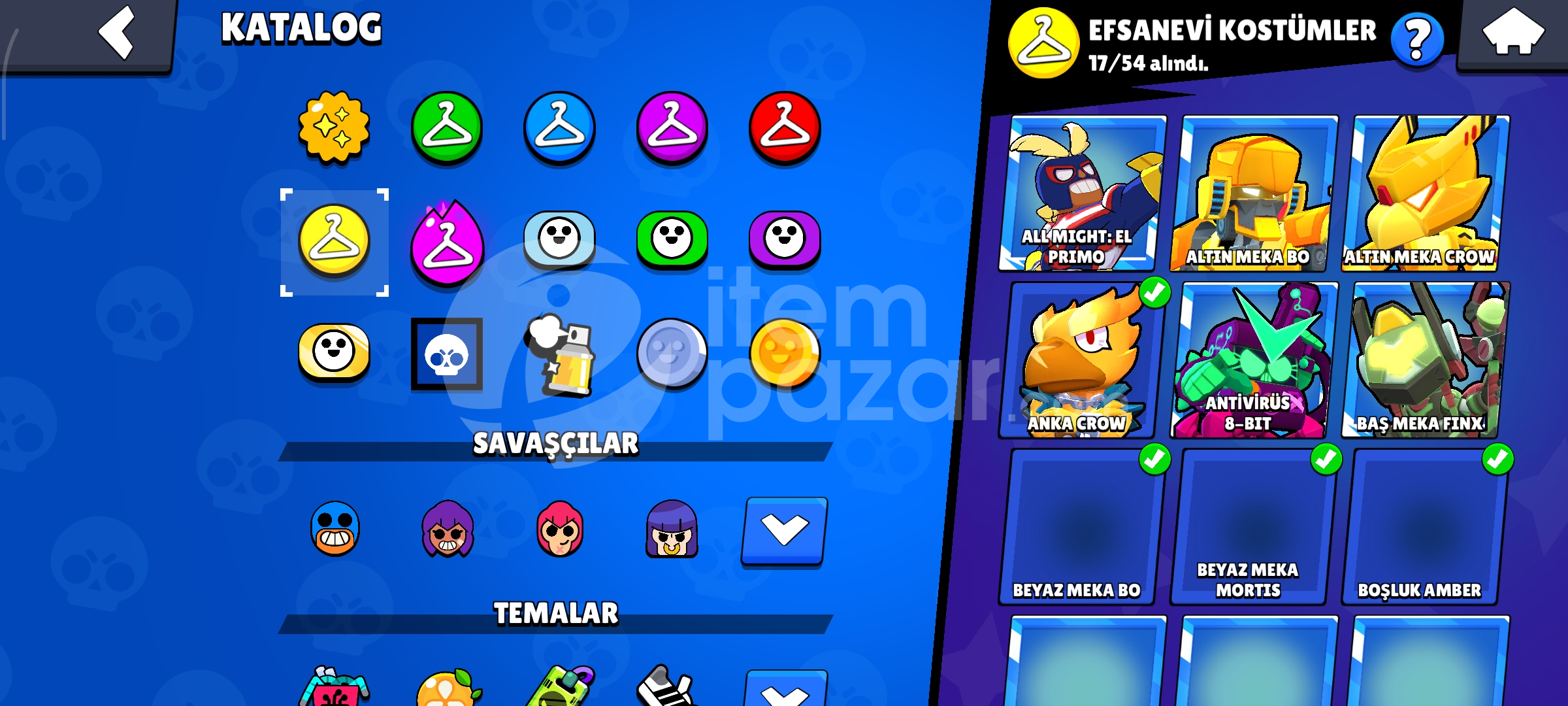 Acil satilik nadir skinler var