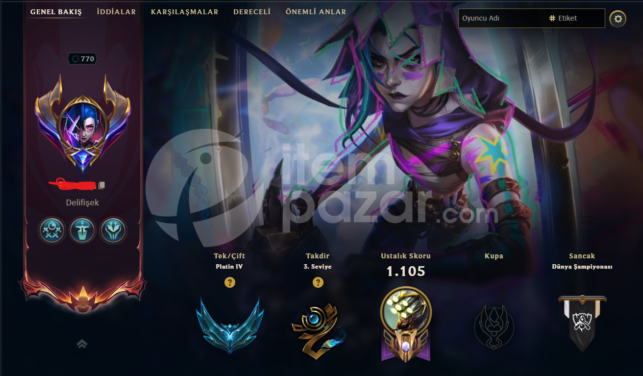 LoL + Valorant Hesabı | 836 Kostüm 233 Şampiyon