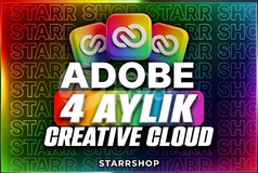 ⭐ Adobe CC 4 Aylık - Kapanmayan Tek Abonelik