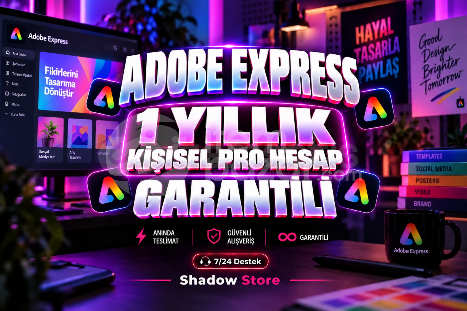 Adobe Express Pro | 1 Yıllık Kişisel Hesap