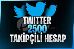 2500 TAKİPÇİLİ TWITTER HESABI