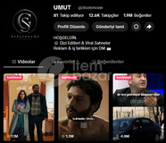  AKTİF KEŞFETTE TikTok Dizi Edit Hesabı | 12.9K