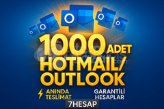 ⭐[ANINDA OTO]⭐1000 ADET OUTLOOK/HOTMAIL HESABI