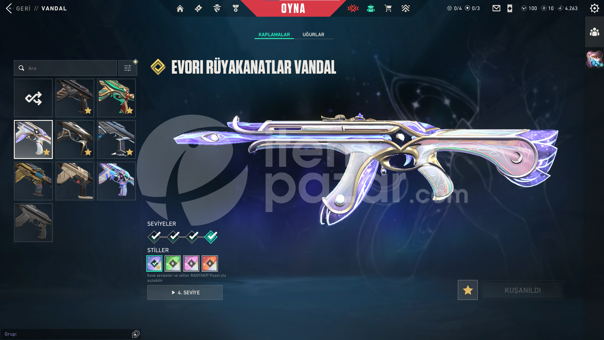 Arcane Set Zifiri Tırpan Yağmacı Karambit Faz