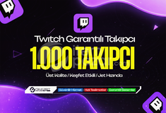 Garantılı - Twitch 1.000 Takipçi