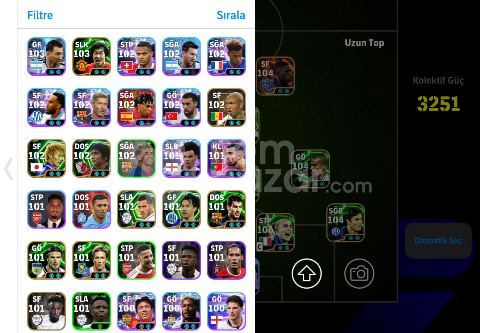 3251Kg 107 Mbappe 106 Makelele 104 Dembele Tekb