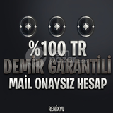 %100 TR | DEMİR GARANTİLİ MAİL ONAYSIZ HESAP