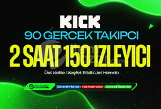 Garantılı - Kick 90 Takipçi+2 Saat150 İzleyici