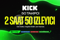 Garantılı - Kick 50 Takipçi+2 Saat 50 İzleyici