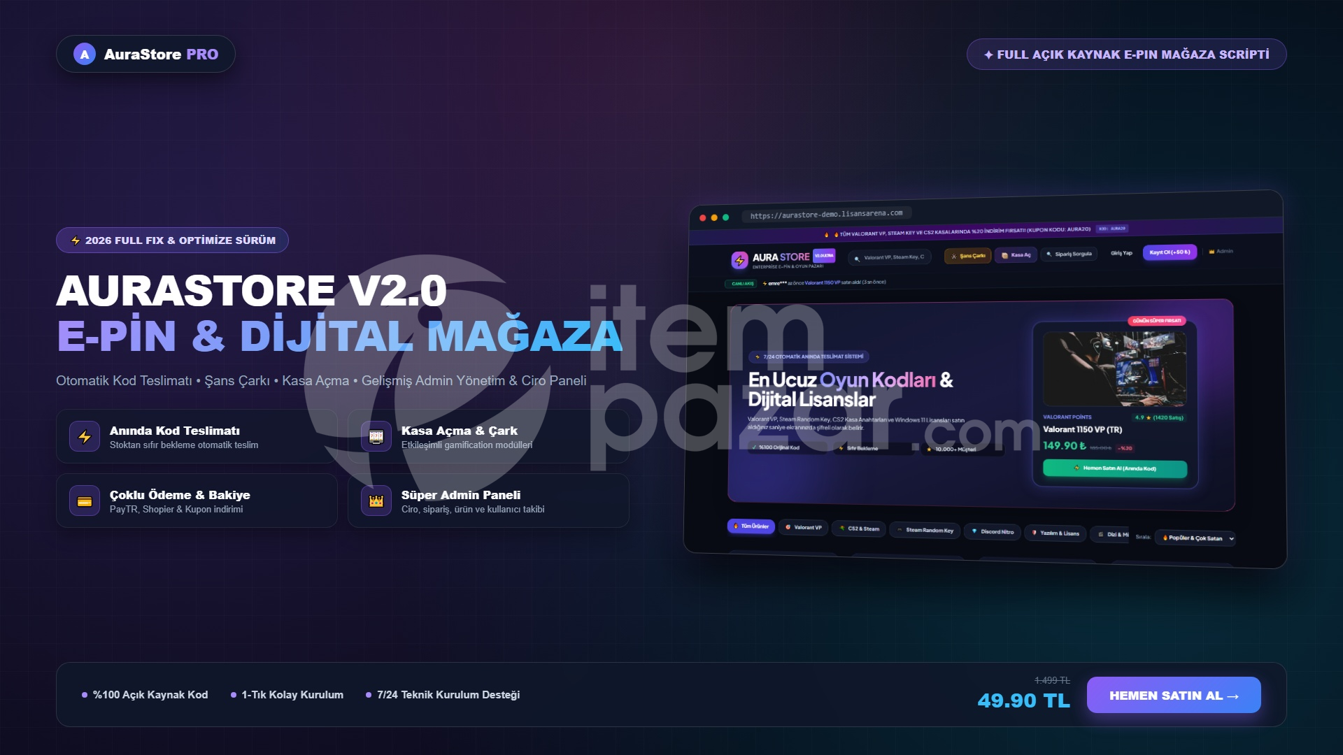 AuraStore E-Pin Scripti v2.0