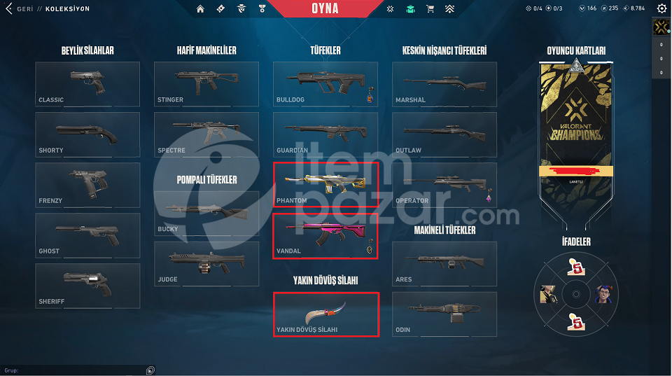 BIÇAK + PHANTOM EFSANE HESAP