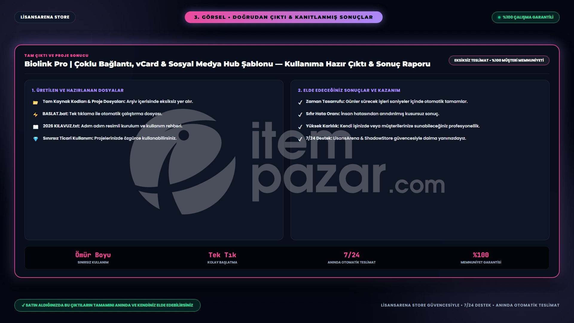 Biolink Pro - Çoklu Bağlantı, vCard ve Sosyal