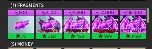 Blox Fruit 4500 Fragments