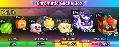 ⭐Blox Fruit Chromatic Gacha Box 3x Roll⭐