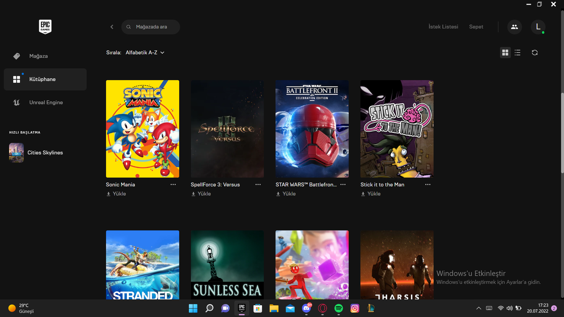 BOL OYUNLU EPIC GAMES HESABI 
