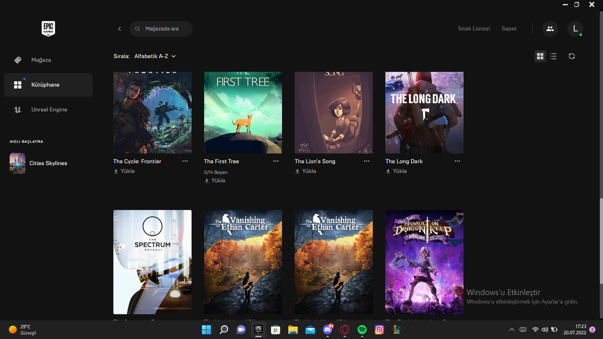 BOL OYUNLU EPIC GAMES HESABI 