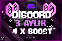 [BOTSUZ] 3 Ay Discord 4x Boost
