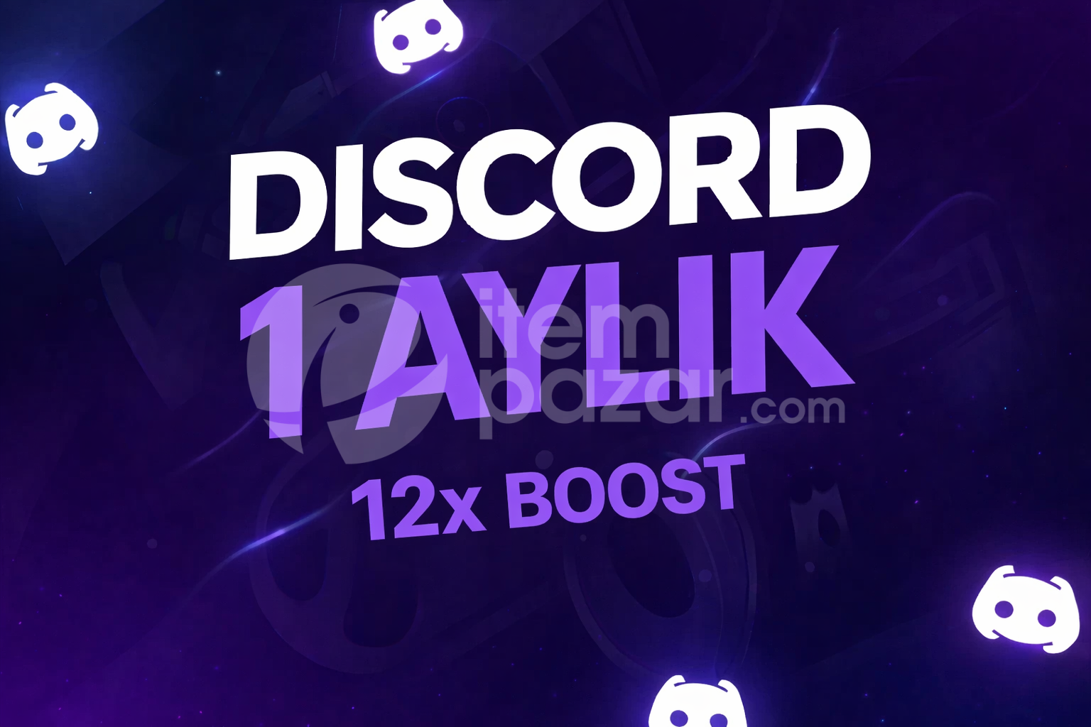 ✨Botsuz Discord 1 Aylık 12X Boost 