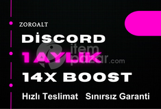 [BOTSUZ] DİSCORD 1 AYLIK 14X BOOST + GARANTİ