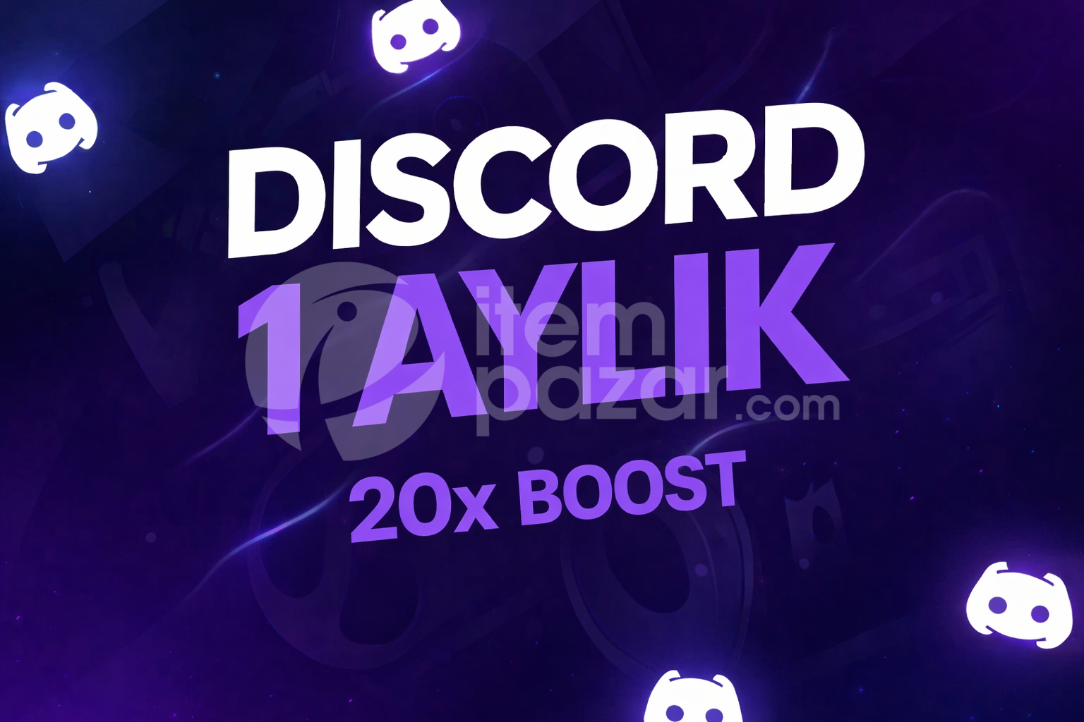 ✨Botsuz Discord 1 Aylık 20X Boost 