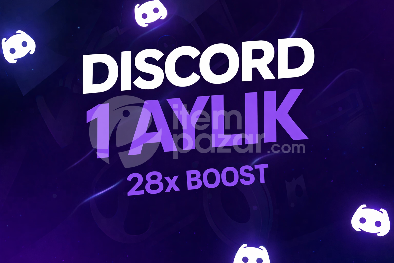 ✨Botsuz Discord 1 Aylık 28X Boost 