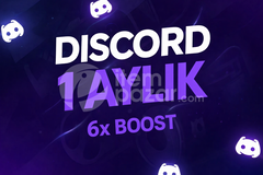 ✨Botsuz Discord 1 Aylık 6X Boost 