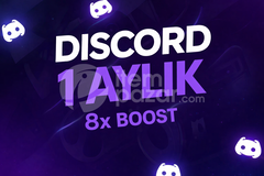 ✨Botsuz Discord 1 Aylık 8X Boost 