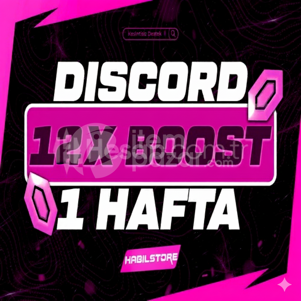 ⭐BOTSUZ DİSCORD 1 HAFTALIK 12X BOOST ⭐ 