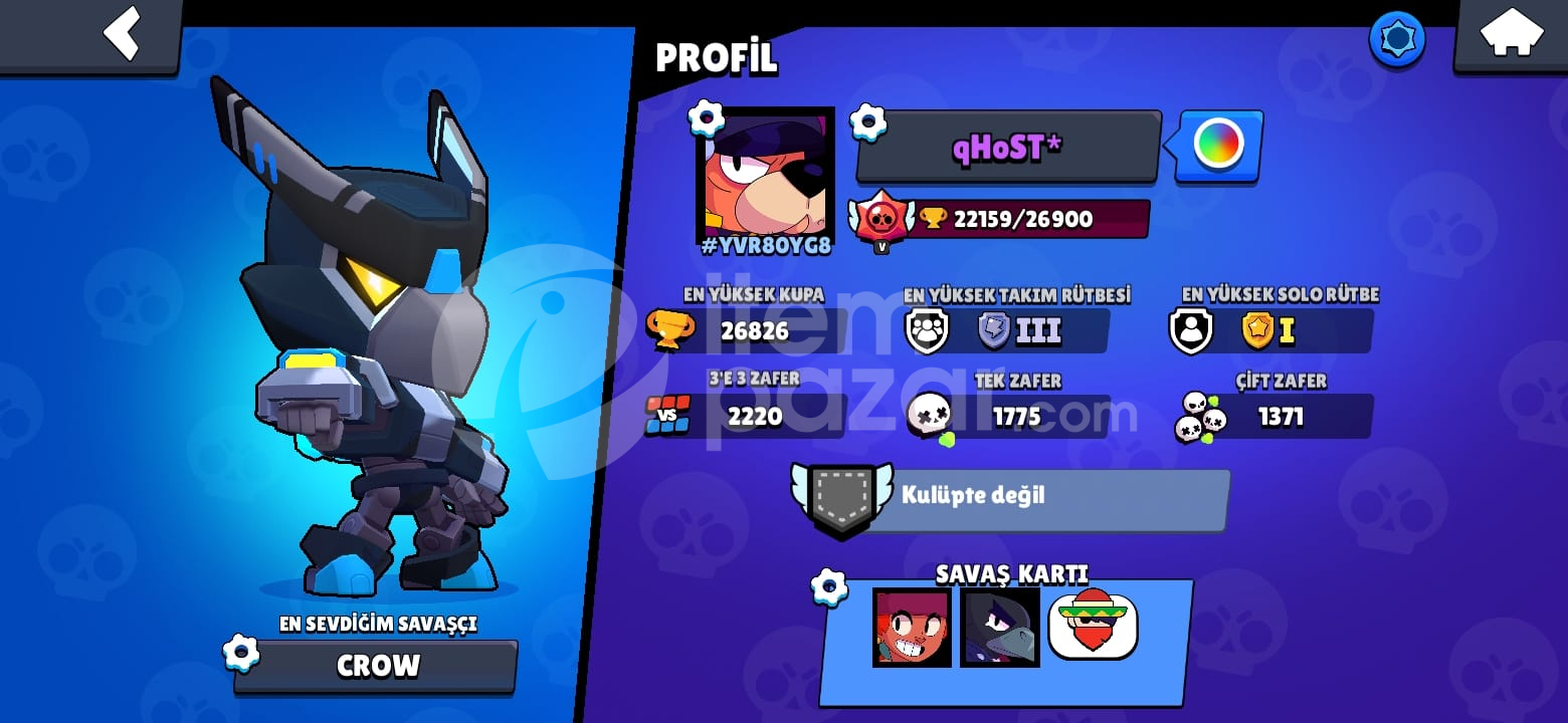 Brawl Stars 22159 Kupa Bol Kostumlu