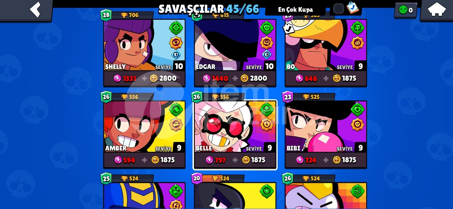 Brawl Stars 22159 Kupa Bol Kostumlu