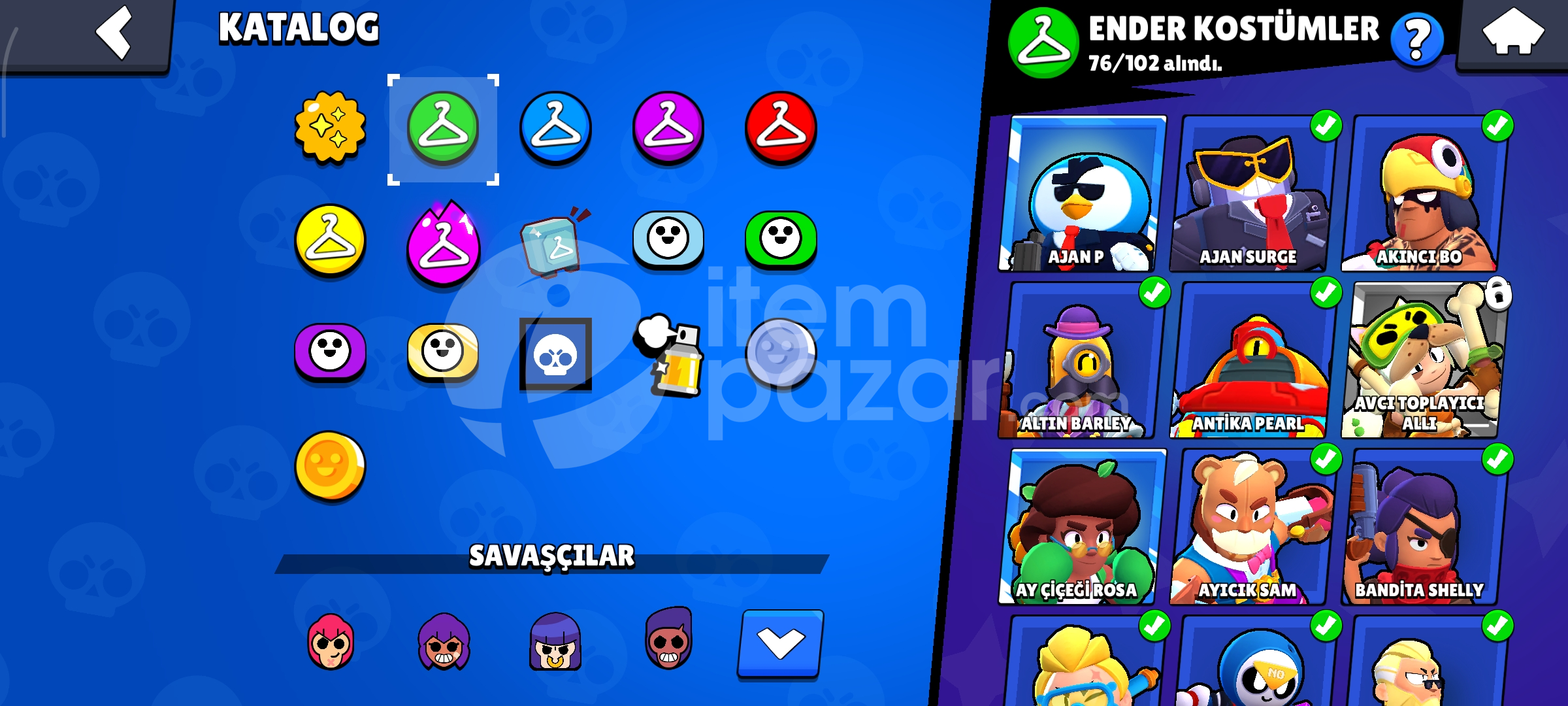 Brawl Stars 233 Kostümlü 30600 Kupalı Hesap
