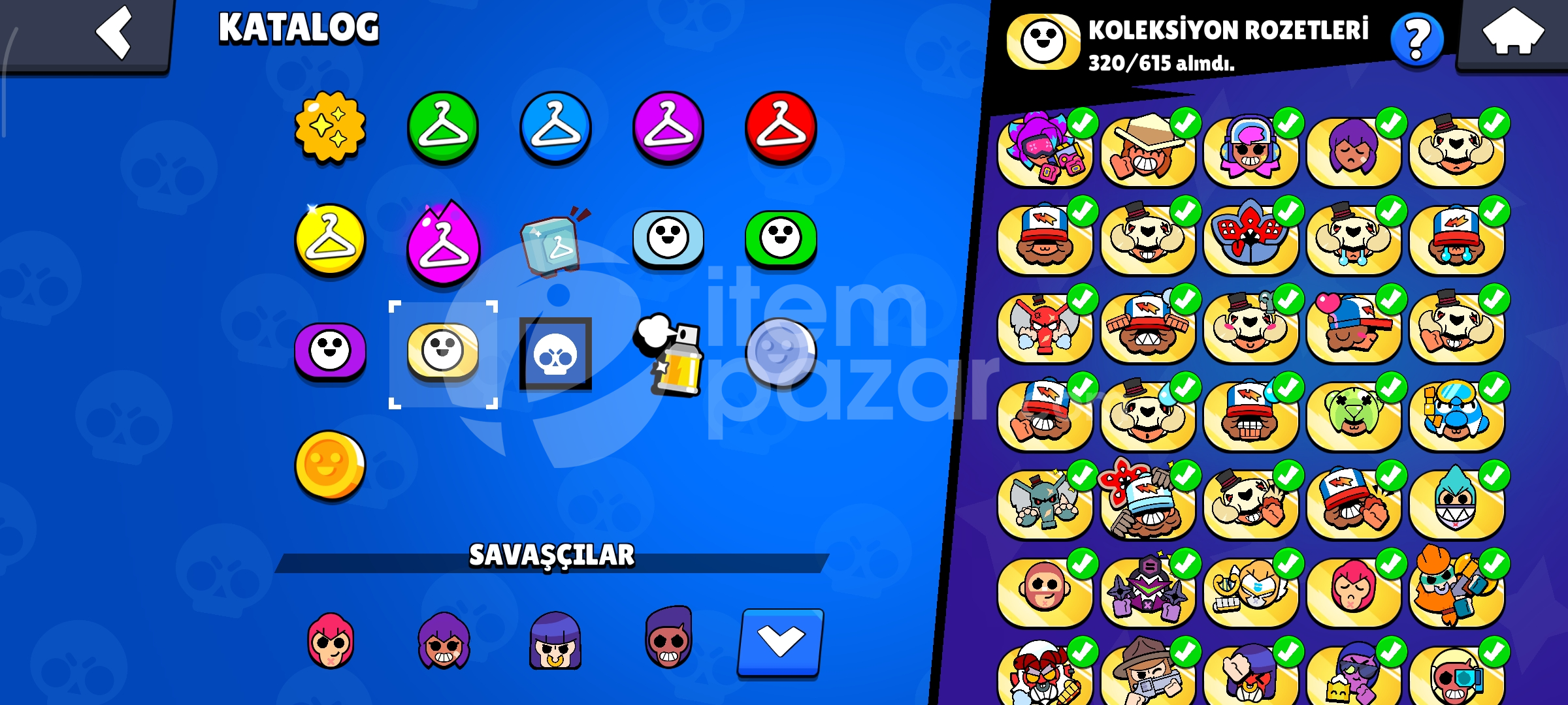 Brawl Stars 233 Kostümlü 30600 Kupalı Hesap