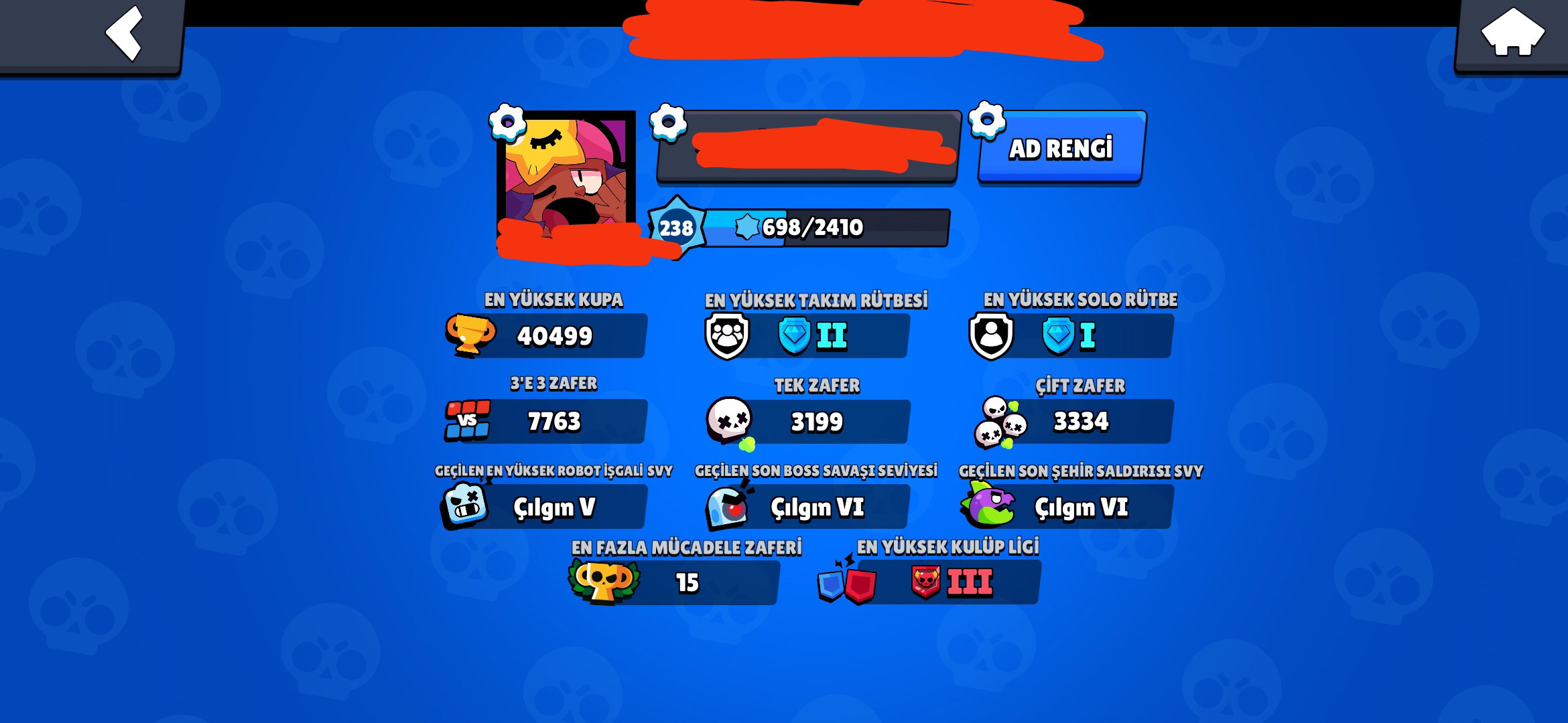 BRAWL STARS 40+ KUPA 54/55 EFSANEVİ HESAP