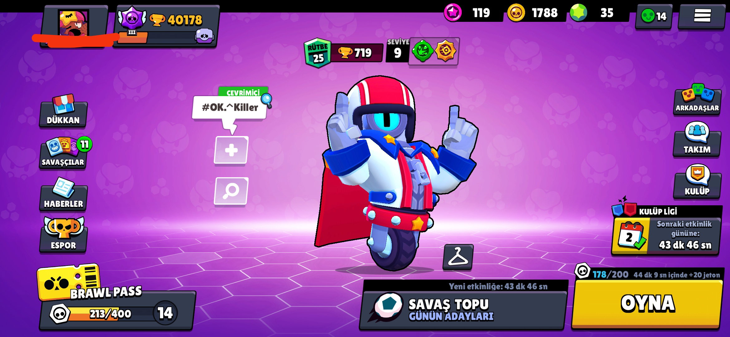 BRAWL STARS 40+ KUPA 54/55 EFSANEVİ HESAP