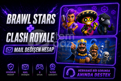 BRAWL STARS + CLASH ROYALE HESAP
