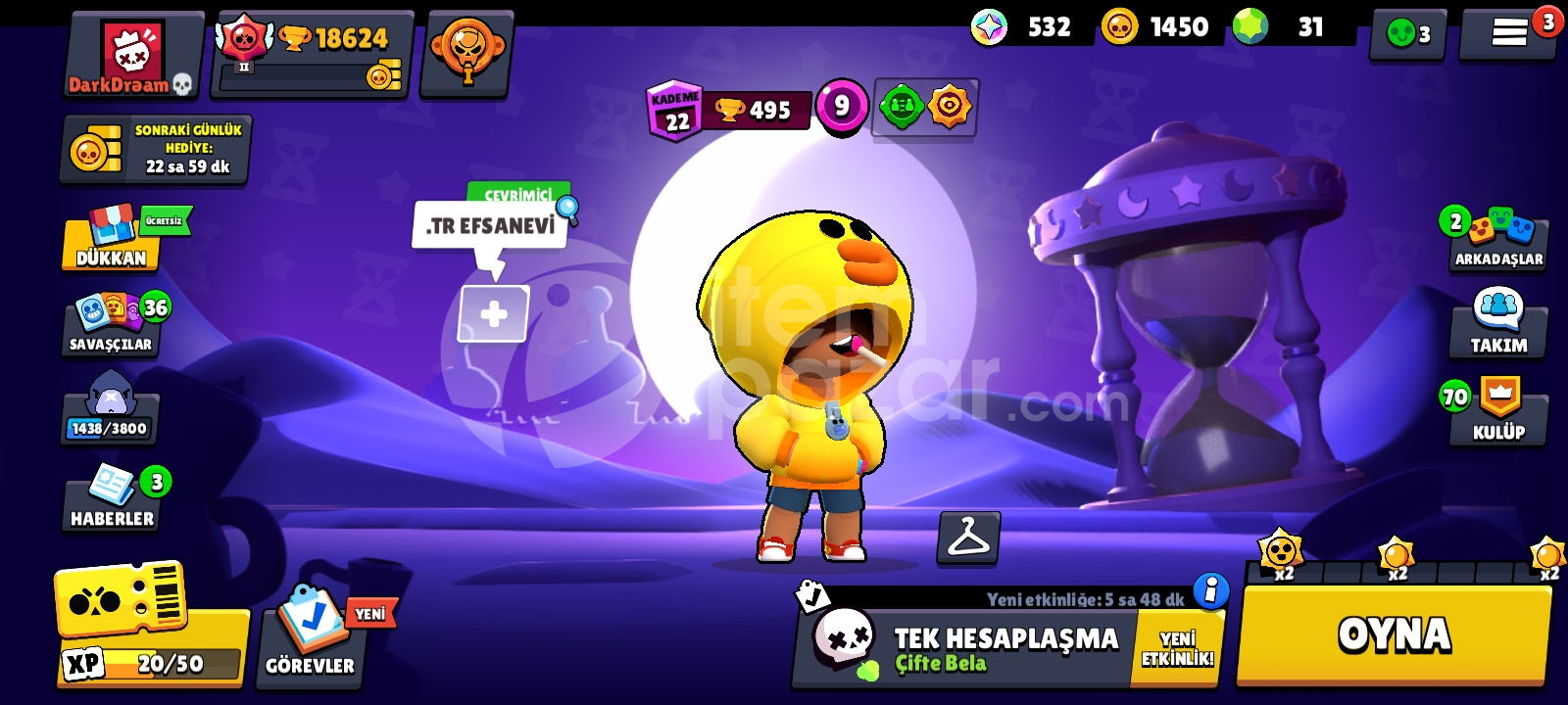Brawlstars cok uyguna hesap