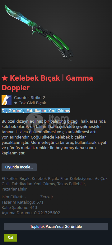 ★ Butterfly Knife | Gamma Doppler
