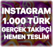 ÇALIŞAN - Instagram 1.000 Türk Takipçi