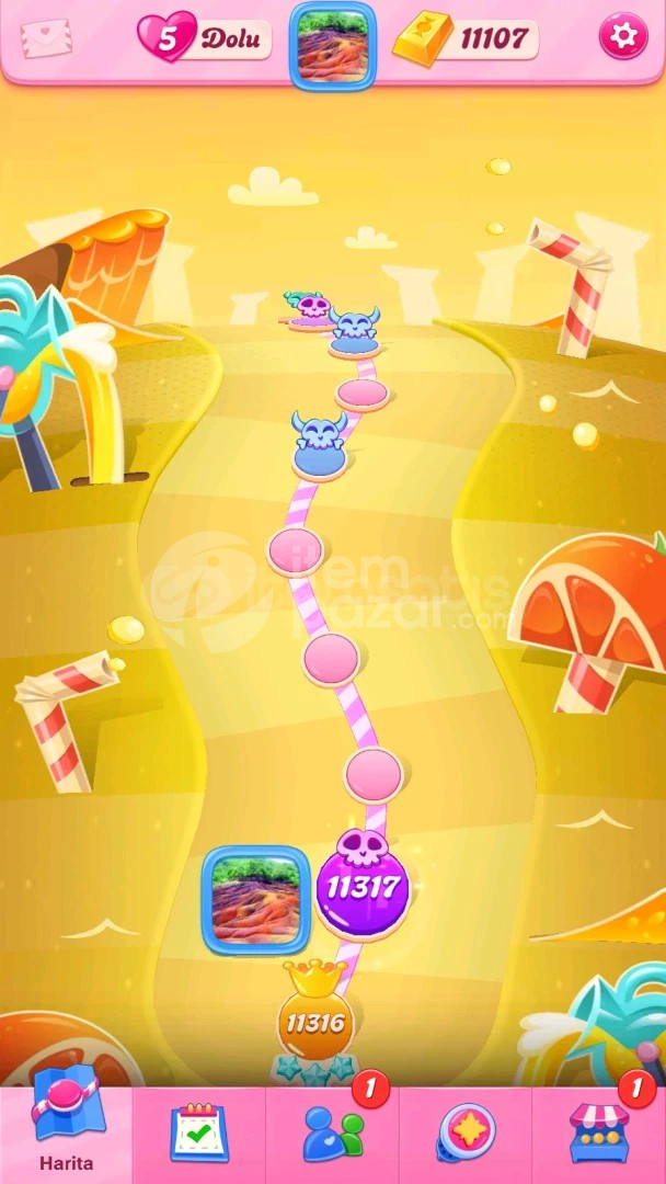 Candy Crush Saga | 11317 Level Hesap | Resimli