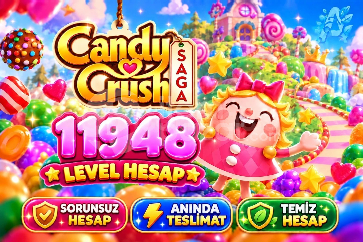 Candy Crush Saga | 11948 Level Hesap | Resimli