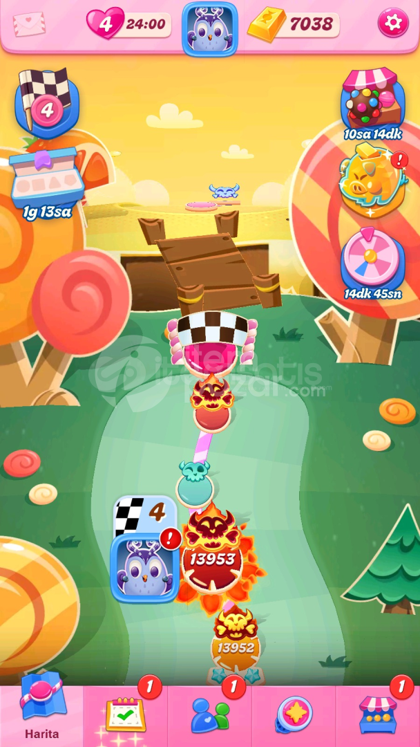 Candy Crush Saga | 13953 Level Hesap | Resimli