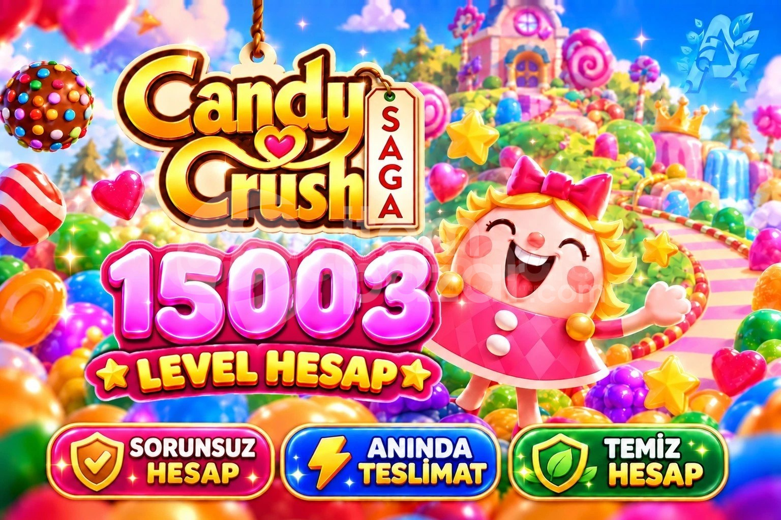 Candy Crush Saga | 15003 Level Hesap | Resimli