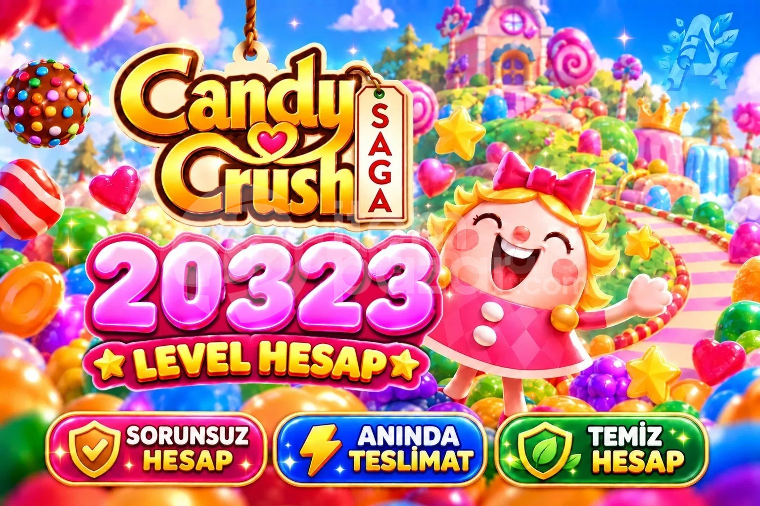 Candy Crush Saga | 20323 Level Hesap | Resimli