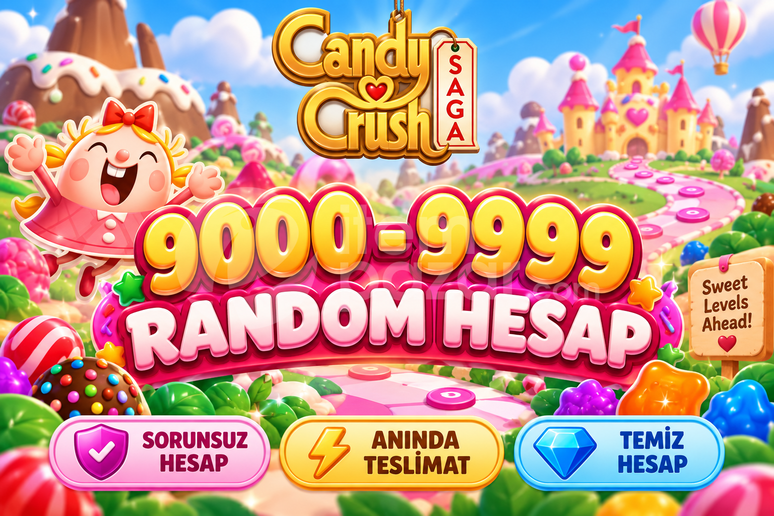 Candy Crush Saga | 9000-9999 Level Arası Random