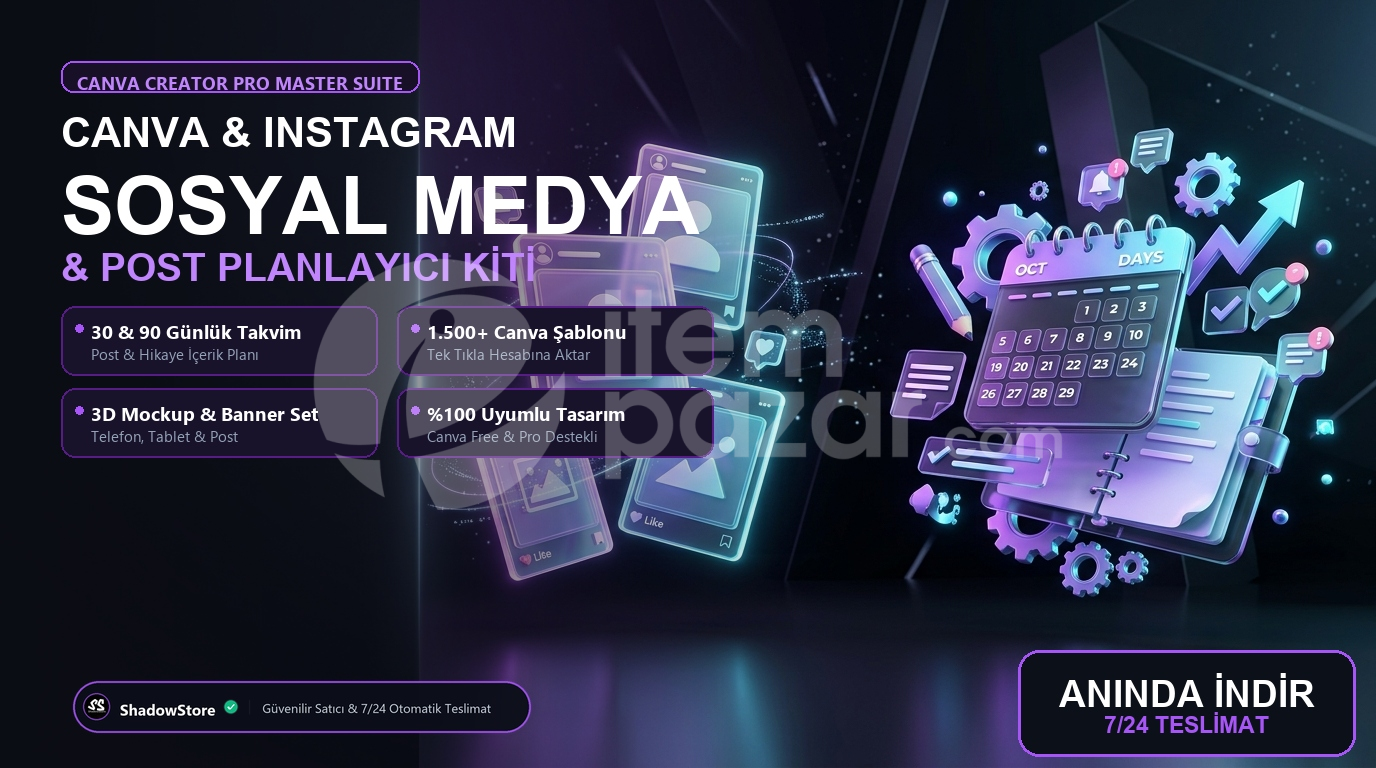 Canva Sosyal Medya & Post Planlayıcı Kiti