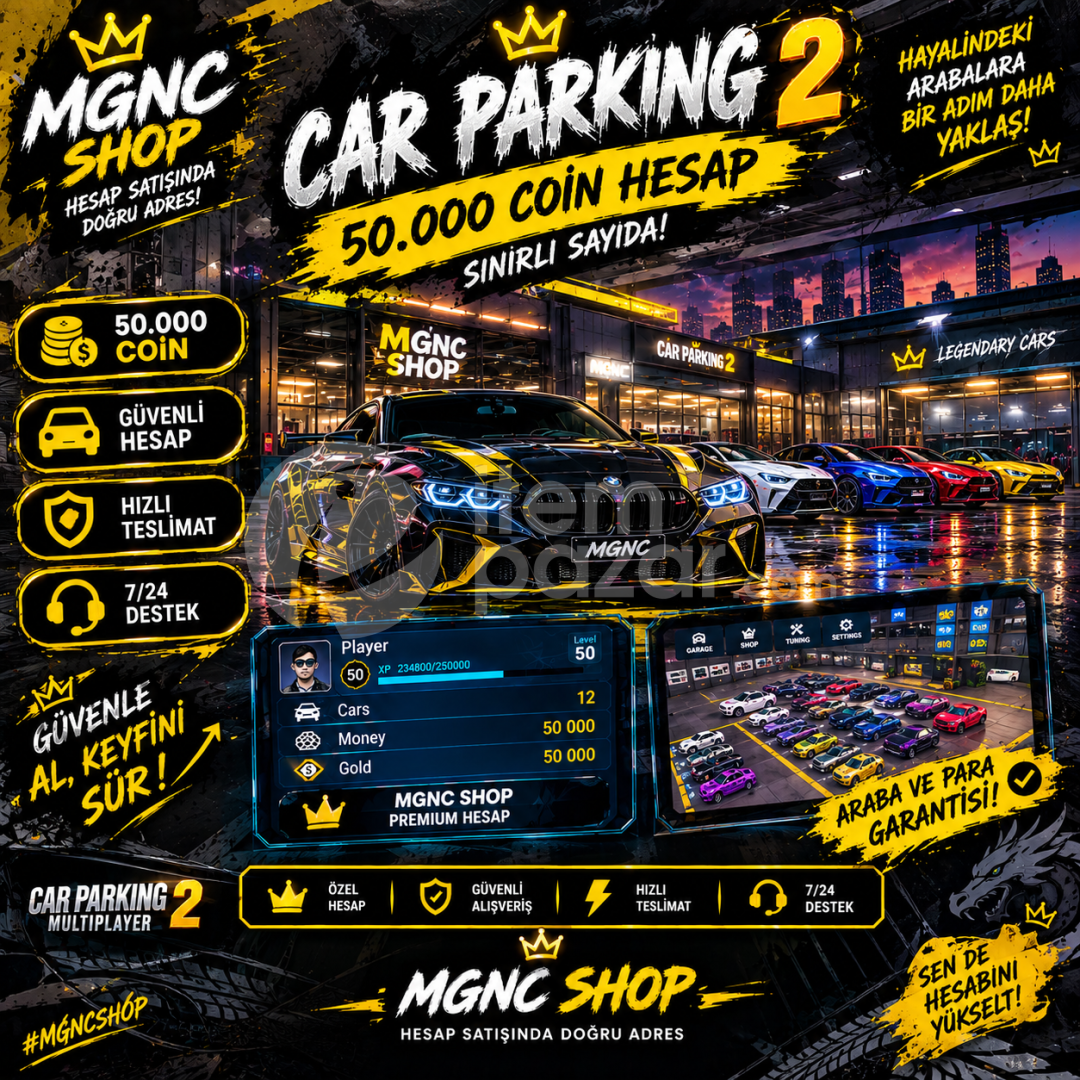 ? CAR PARKING 2 | 50.000 COIN LI HESAP ?